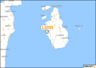 map of Lunas