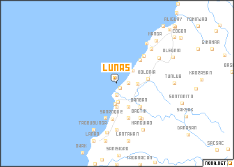map of Lunas