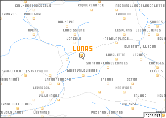map of Lunas