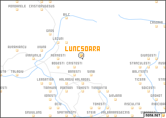 map of Luncşoara