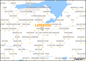 map of Lunderød