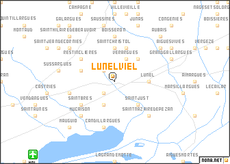 map of Lunel-Viel