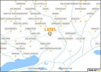 map of Lunel