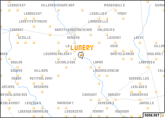 map of Lunery