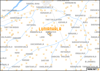 map of Luniānwāla