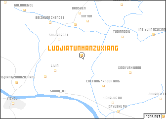 map of Luojiatunmanzuxiang