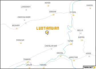 map of Luotiandian