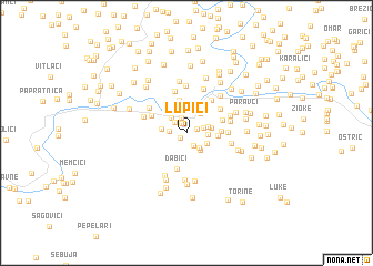 map of Lupići