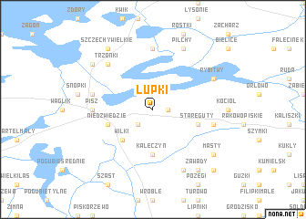 map of Łupki