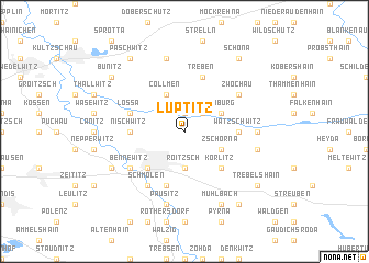 map of Lüptitz