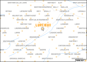 map of Lurcieux