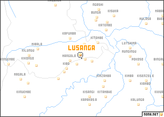 map of Lusanga