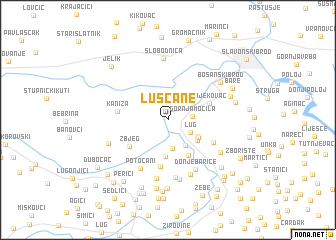 map of Lušćane