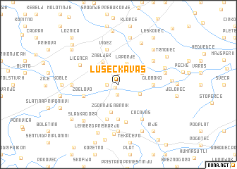 map of Lušečka Vas