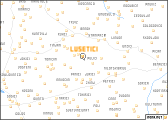 map of Lušetići