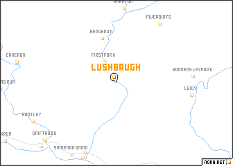 map of Lushbaugh