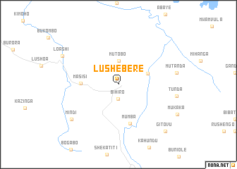 map of Lushebere