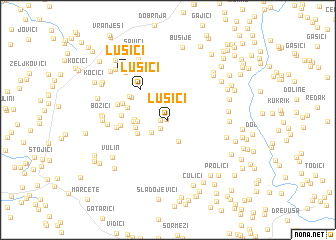 map of Lusići