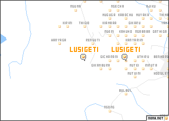 map of Lusigeti