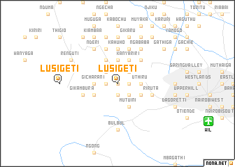 map of Lusigeti