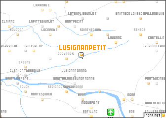 map of Lusignan-Petit