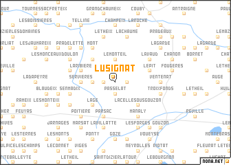 map of Lusignat