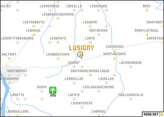 map of Lusigny