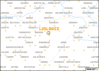 map of Lusławice