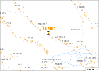 map of Lusnić