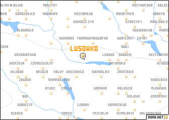 map of Lusówko