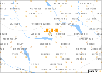 map of Lusowo