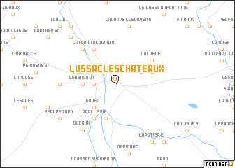 map of Lussac-les-Châteaux