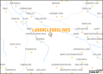 map of Lussac-les-Églises