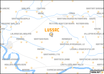 map of Lussac