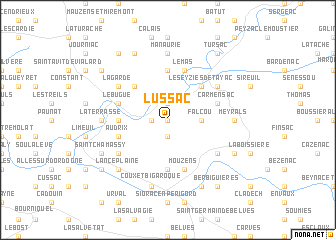 map of Lussac