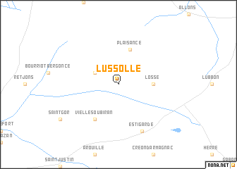 map of Lussolle