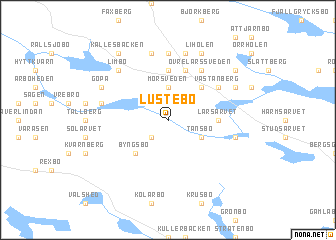 map of Lustebo