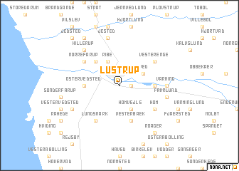 map of Lustrup