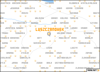 map of Łuszczanowek
