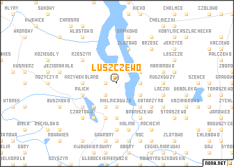 map of Łuszczewo