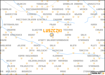 map of Łuszczki