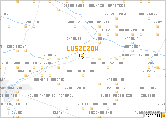 map of Łuszczów