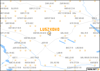 map of Łuszkowo