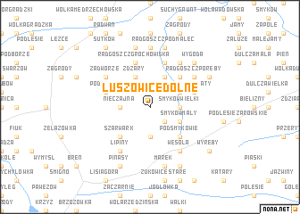 map of Luszowice Dolne