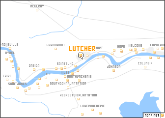 map of Lutcher