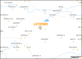 map of Ļutenāni