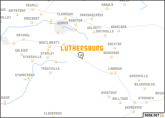 map of Luthersburg