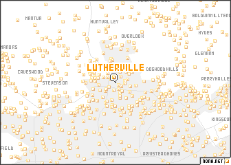 map of Lutherville