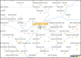 map of Lutostań