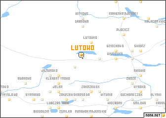 map of Lutowo